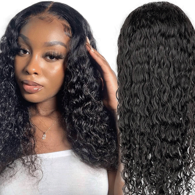 New Arrival Water Wave Lace closure wigs 5x5 Brazilian 100% virginhair Human hair wigs