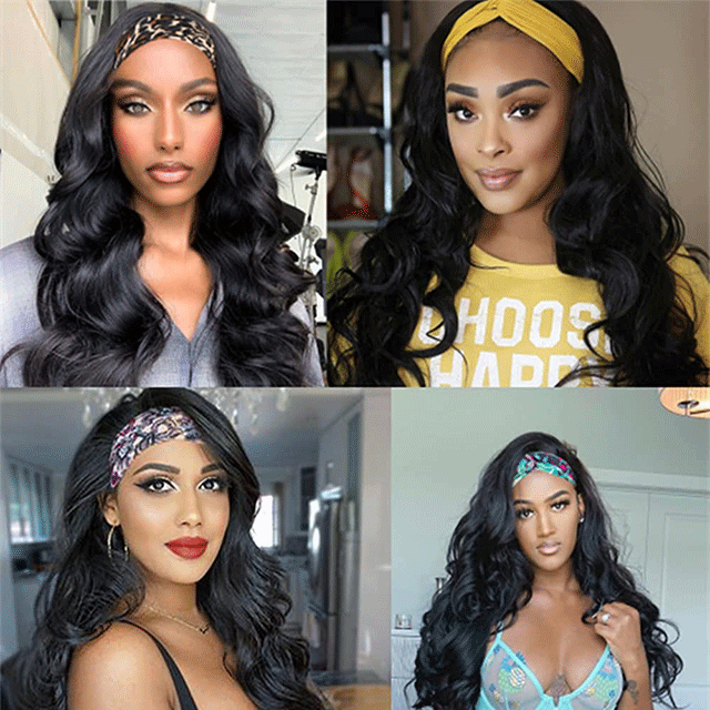 Berrys Fashion New Arrival Headband wig Brazilian Body 100% Human hair 10-30 Natural Hairline