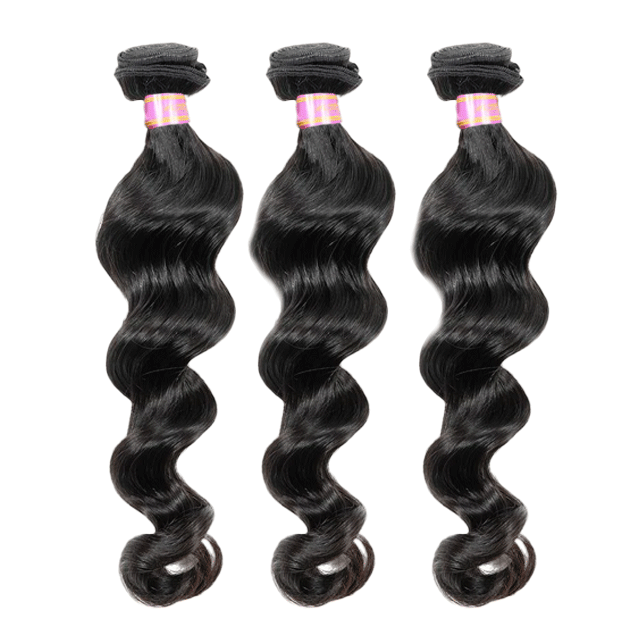 Peruvian Raw Hair Bundles Loose Wave Human Hair High Quality Without any Chemical Processed