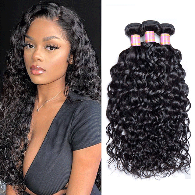 Peruvian Raw Hair Bundles Water Wave Human Hair High Quality Without any Chemical Processed