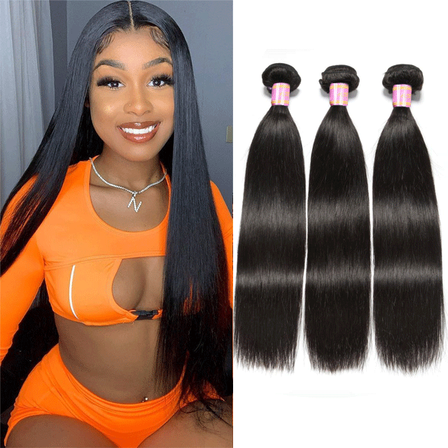 Peruvian Raw Hair Bundles Straight  Human Hair High Quality Without any Chemical Processed