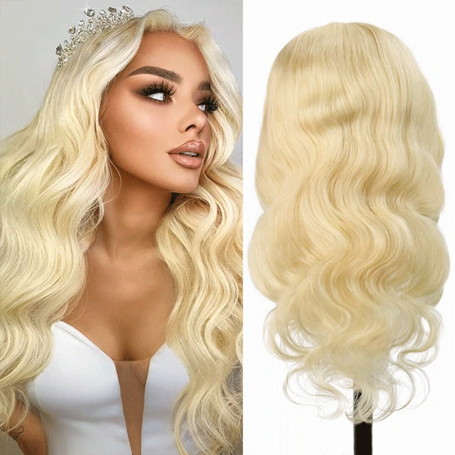 HD/Transparent 613 Blonde Body Wave 5x5 Closure Wig Lace Closure Wig Human Hair Wig Pre Plucked Brazilian Virgin Hair Wig