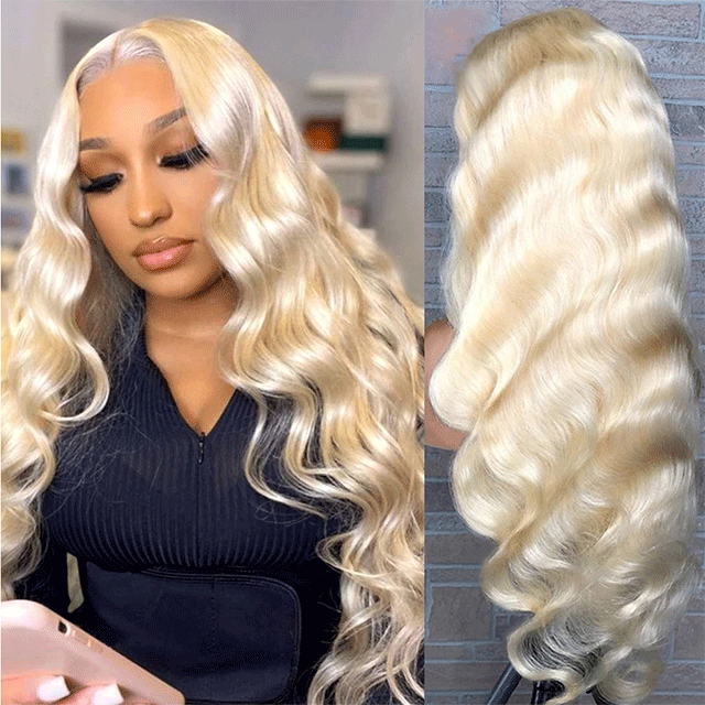 HD/Transparent 613 Blonde Body Wave 4x4 Closure Wig Lace Closure Wig Human Hair Wig Pre Plucked Brazilian Virgin Hair Wig
