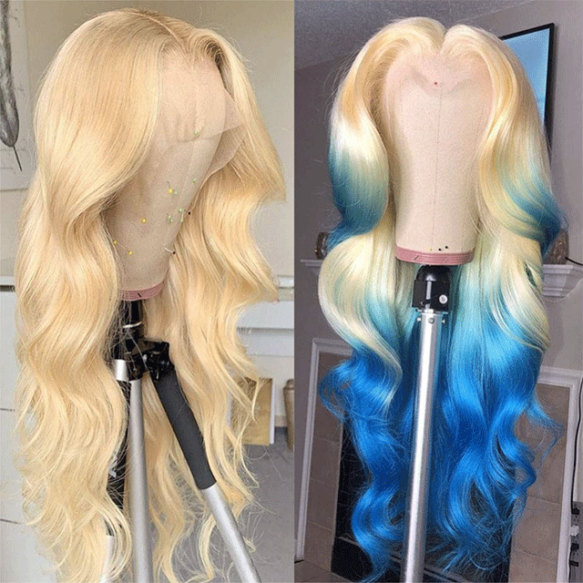 HD/Transparent 613 Blonde Body Wave 4x4 Closure Wig Lace Closure Wig Human Hair Wig Pre Plucked Brazilian Virgin Hair Wig