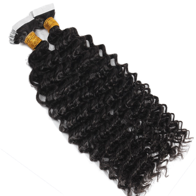 hair exetension tape hair 100% virgin hair exetenstions 20pcs(50g) Loose wave Hair