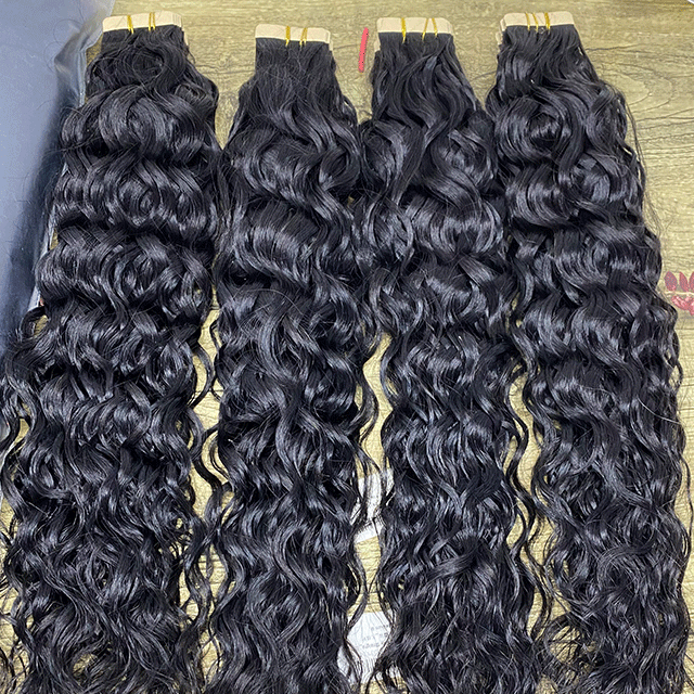 hair exetension tape hair 100% virgin hair exetenstions 20pcs(50g) Loose wave Hair