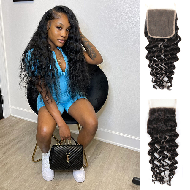 Top Quality Virgin Hair 4x4 HD/Transparent Lace Closure