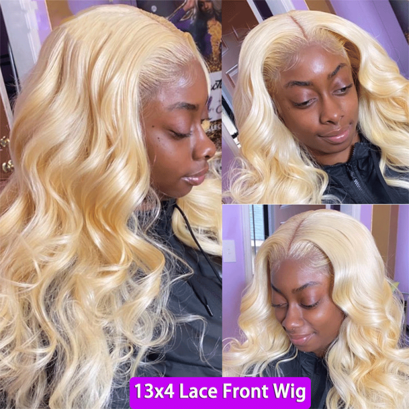 13x4 13x6 HD 613 Blonde Body Wave Lace Front Wig Density 200%