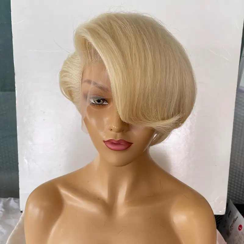 Buy 2 Pixie Wigs Get $15 Off  613 Short Blonde Pixie Cut Human Hair Wigs