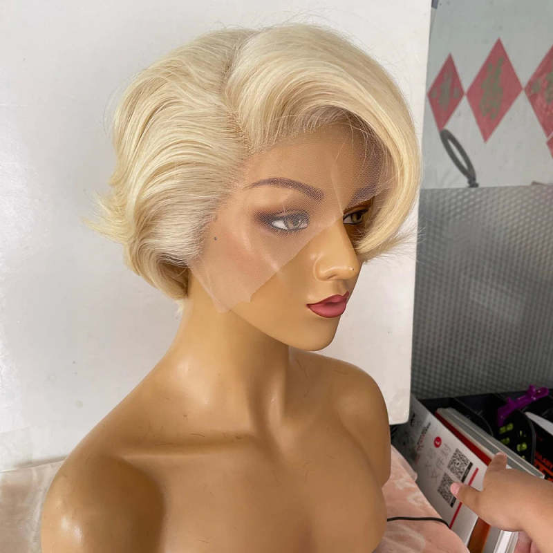 Buy 2 Pixie Wigs Get $15 Off  613 Short Blonde Pixie Cut Human Hair Wigs