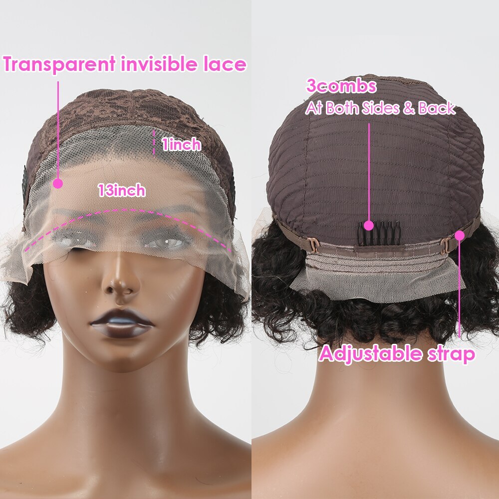 Buy 2 Pixie Wigs Get $15 Off Short Curly Human Hair Wigs Pixie Cut Wigs