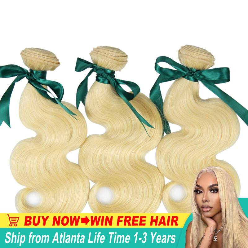 613 Blonde Bundles Body Wave Human Hair 3 Bundles 26 28 30 Inch