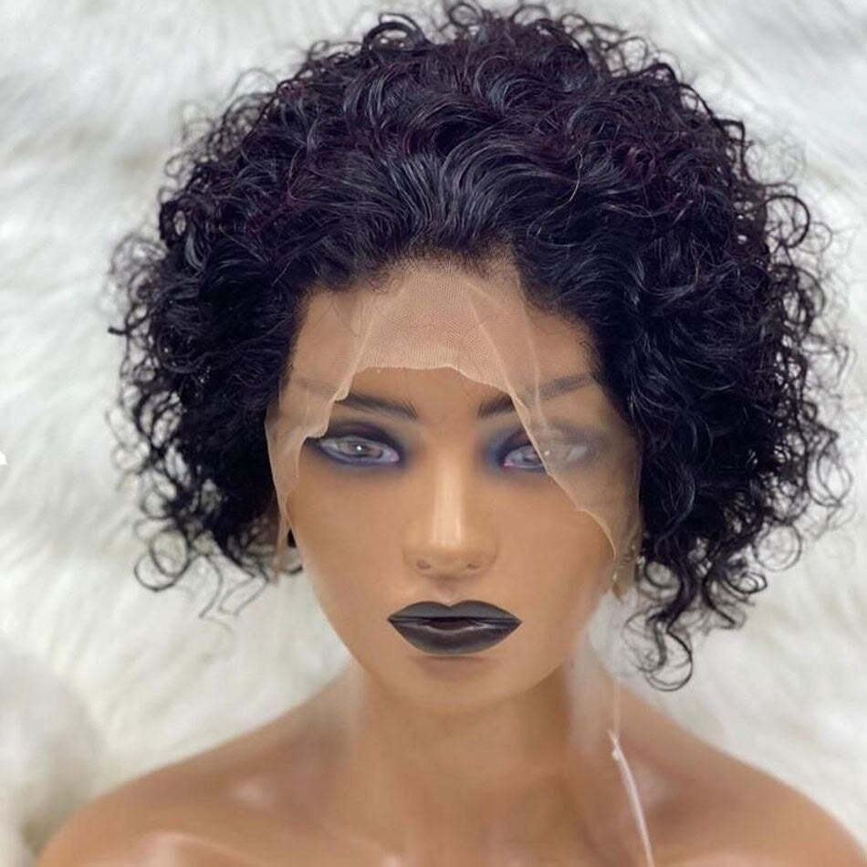Buy 2 Pixie Wigs Get $15 Off 13x1 Short Curly Human Hair Wigs Pixie Cut Wig