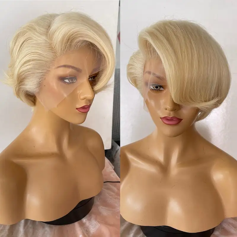 Buy 2 Pixie Wigs Get $15 Off  613 Short Blonde Pixie Cut Human Hair Wigs