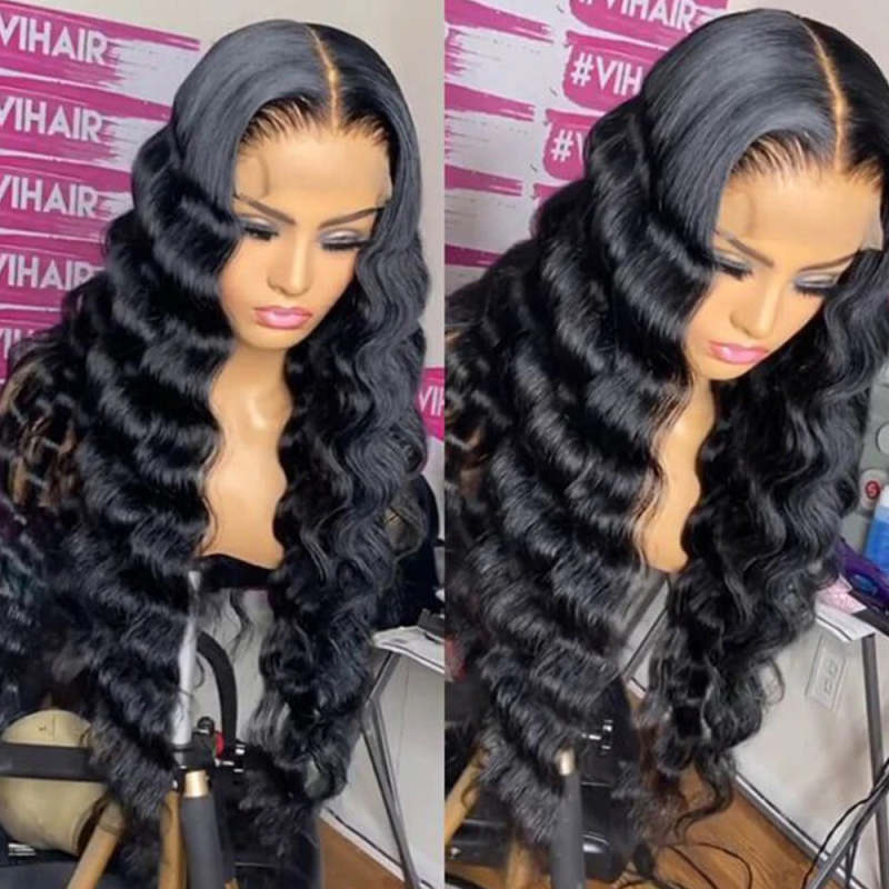 Loose Wave Virgin Human Hair Wig 4x4 5x5 HD Lace Closure Wig