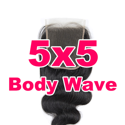 4x4 5x5 HD Swiss Body Wave Human Hair Lace Closure