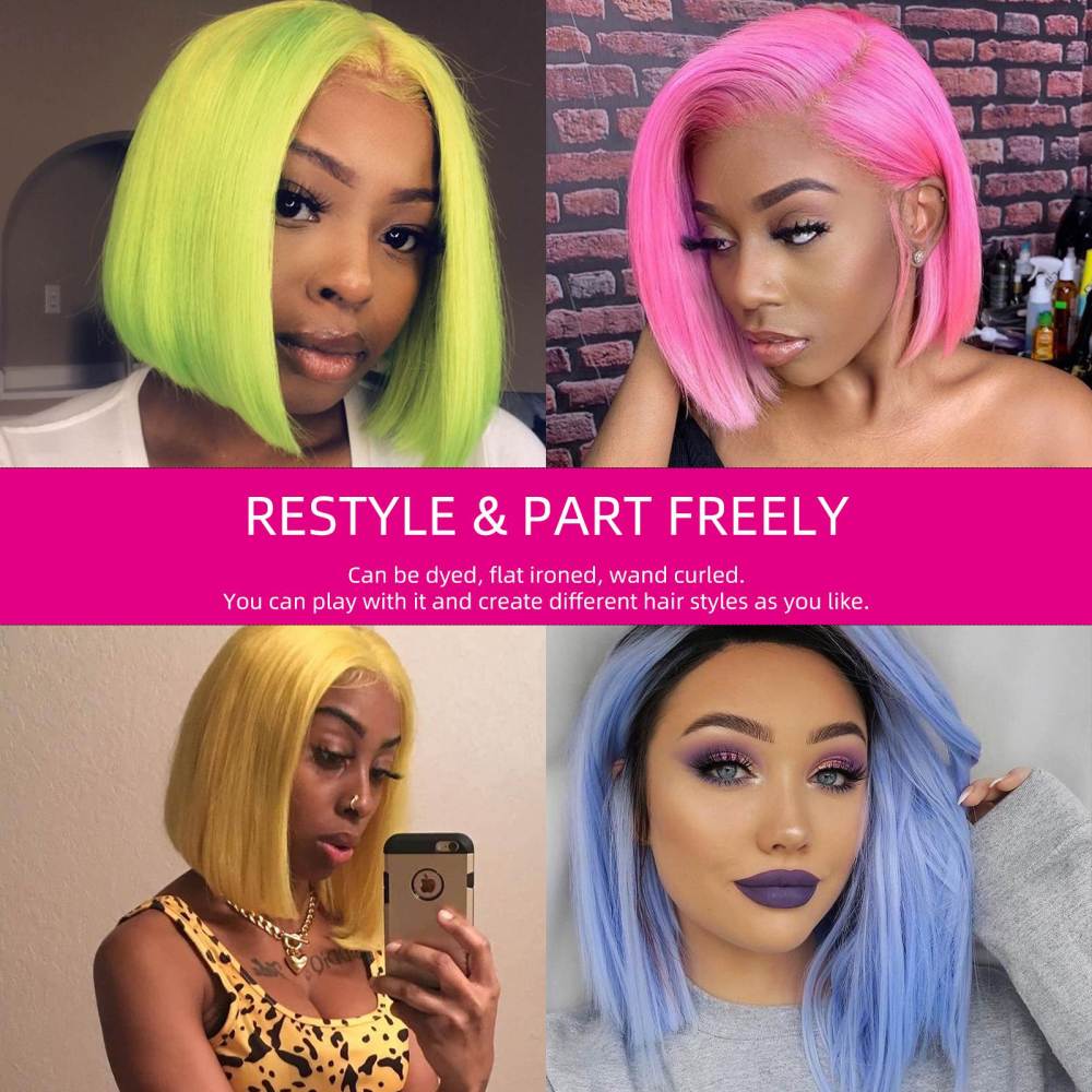 4x4 13x4 Lace 613 Blonde Bob Wig