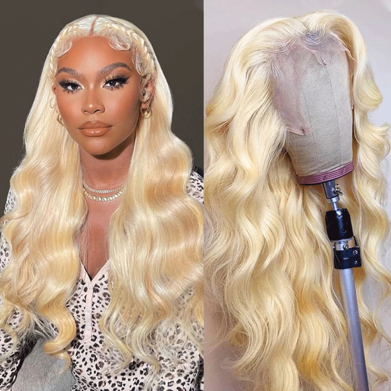 13x4 13x6 HD 613 Blonde Body Wave Lace Front Wig Density 200%