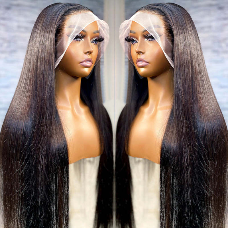 38 40 Inch Brazilian Bone Straight Lace Frontal Wig