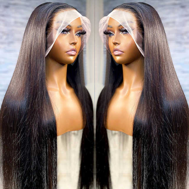 38 40 Inch Brazilian Bone Straight Lace Frontal Wig