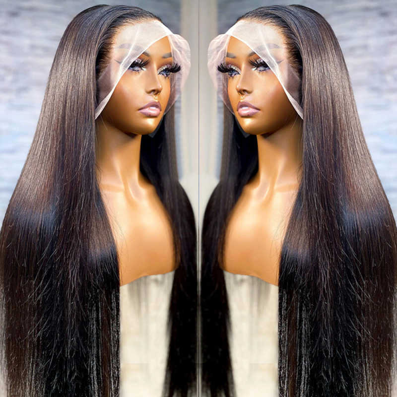 38 40 Inch Brazilian Bone Straight Lace Frontal Wig