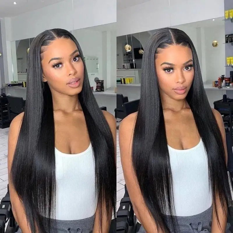 4x4 5x5 HD Straight Lace Front Wigs