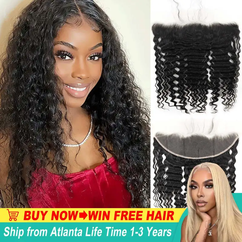 Deep Wave 13x6 13x4 5x5 4x4 HD Swiss Lace Frontal