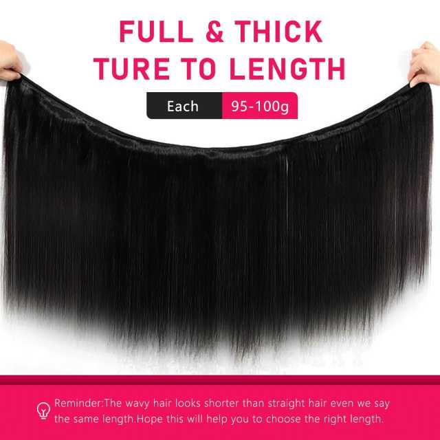 4pcs Straight Bundles Virgin Human Hair Natural Unprocessed 18 20 22 24 inch
