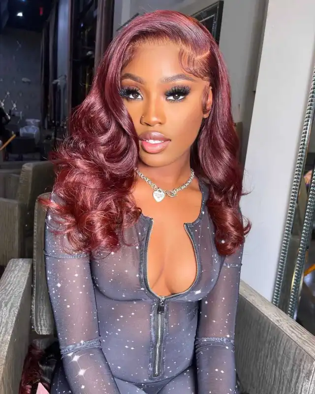 99j Bob burgundy Body Wave Wigs
