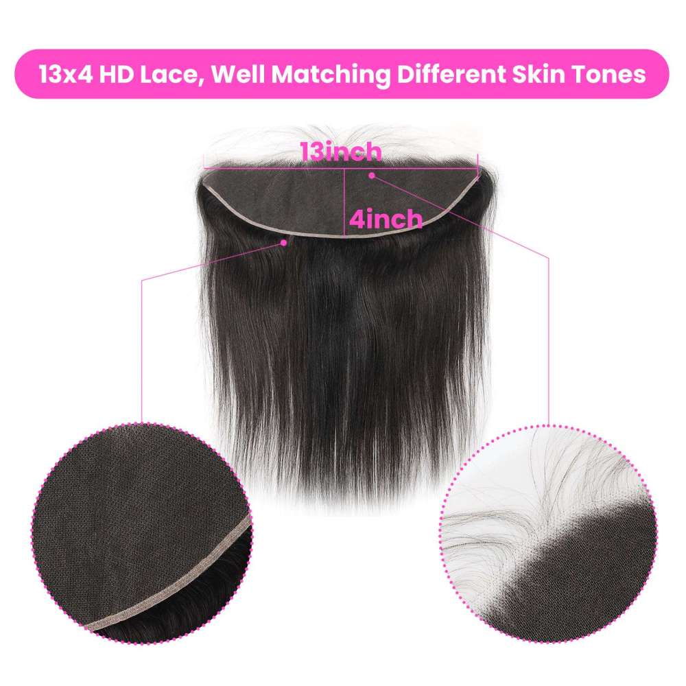 13X4 HD Straight Lace Frontal Swiss Lace Frontal