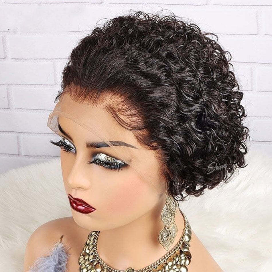 Buy 2 Pixie Wigs Get $15 Off 13x1 Short Curly Human Hair Wigs Pixie Cut Wig