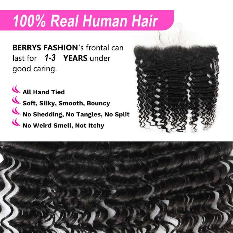 13x6 HD Transparent Lace Frontal Deep Wave Lace Front