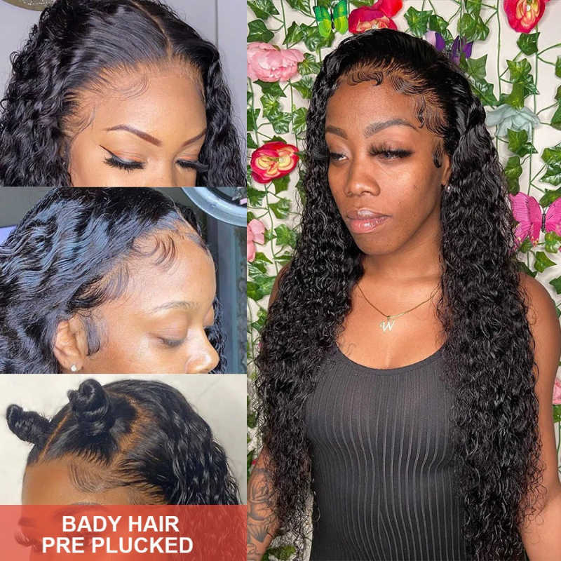 Water Wave Lace Front Wig Swiss HD Lace Front Wavy Curly Wig