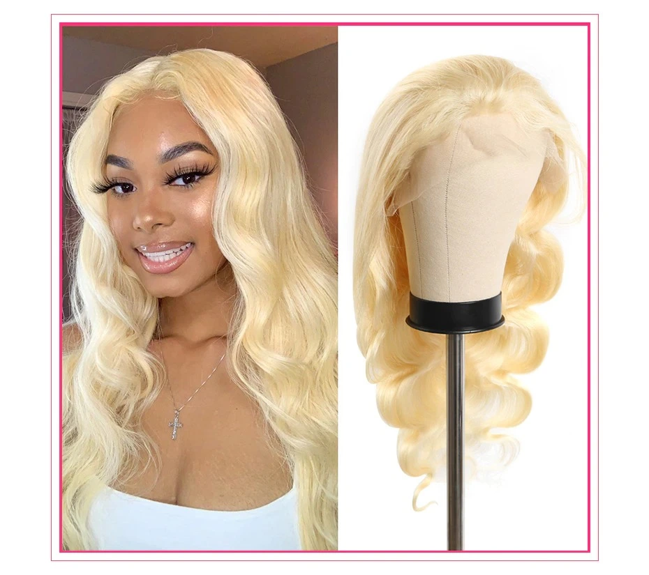 613 Blonde Body Wave 360 613 Lace Front Wig display picture 2