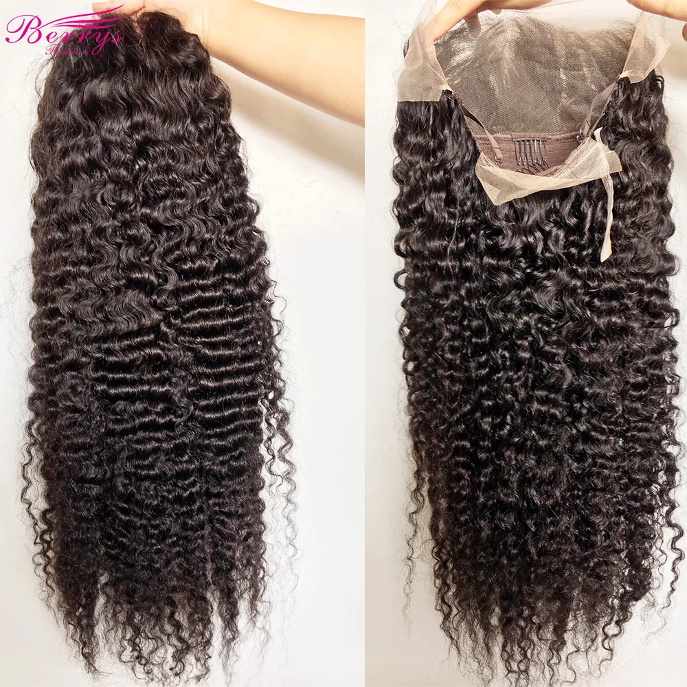 HD /Transparent Single Donor Raw Hair 13x4 Burmese Curly Frontal Wigs 10-30inch Berrys Fashion Hair