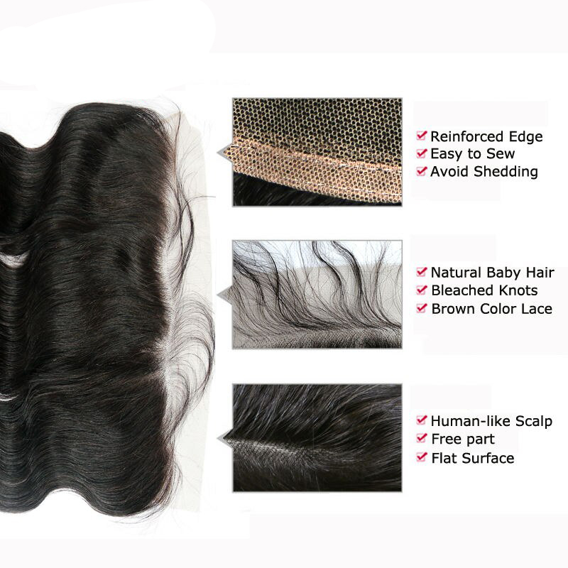 Berrysfashion Hair New Arrive Blue Band Hair 13x4 HD/Transparent Frontal Body Wave