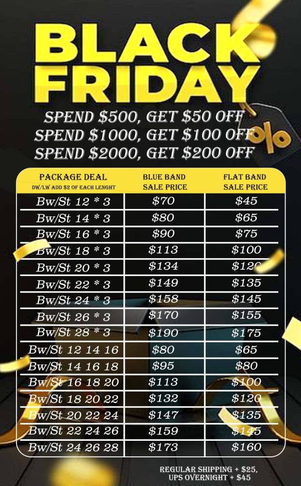 Black Friday Packages Deals : Blue Band And Flat Band Bundles