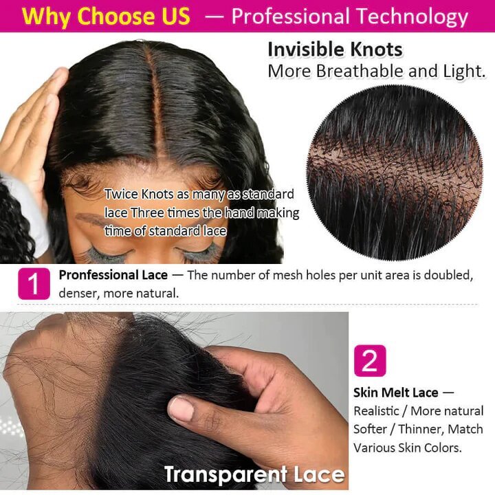 7A Virgin Hair Blue Band Flat Band 4x4 5x5 HD Lace Closure Swiss Deep Wave Human Hair