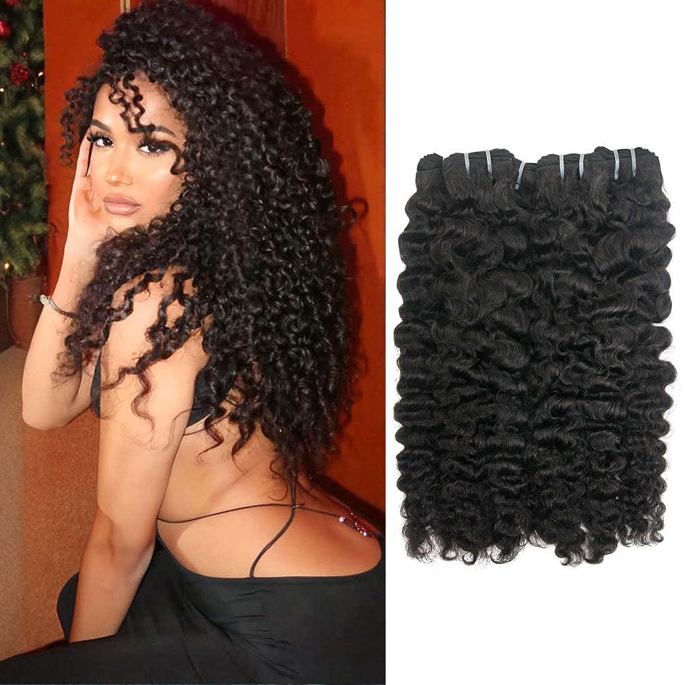 Indian Flat Band Virgin Hair Bundles Burmese Curly 100% Real Human Hair High Quality Without any Chemical Processed