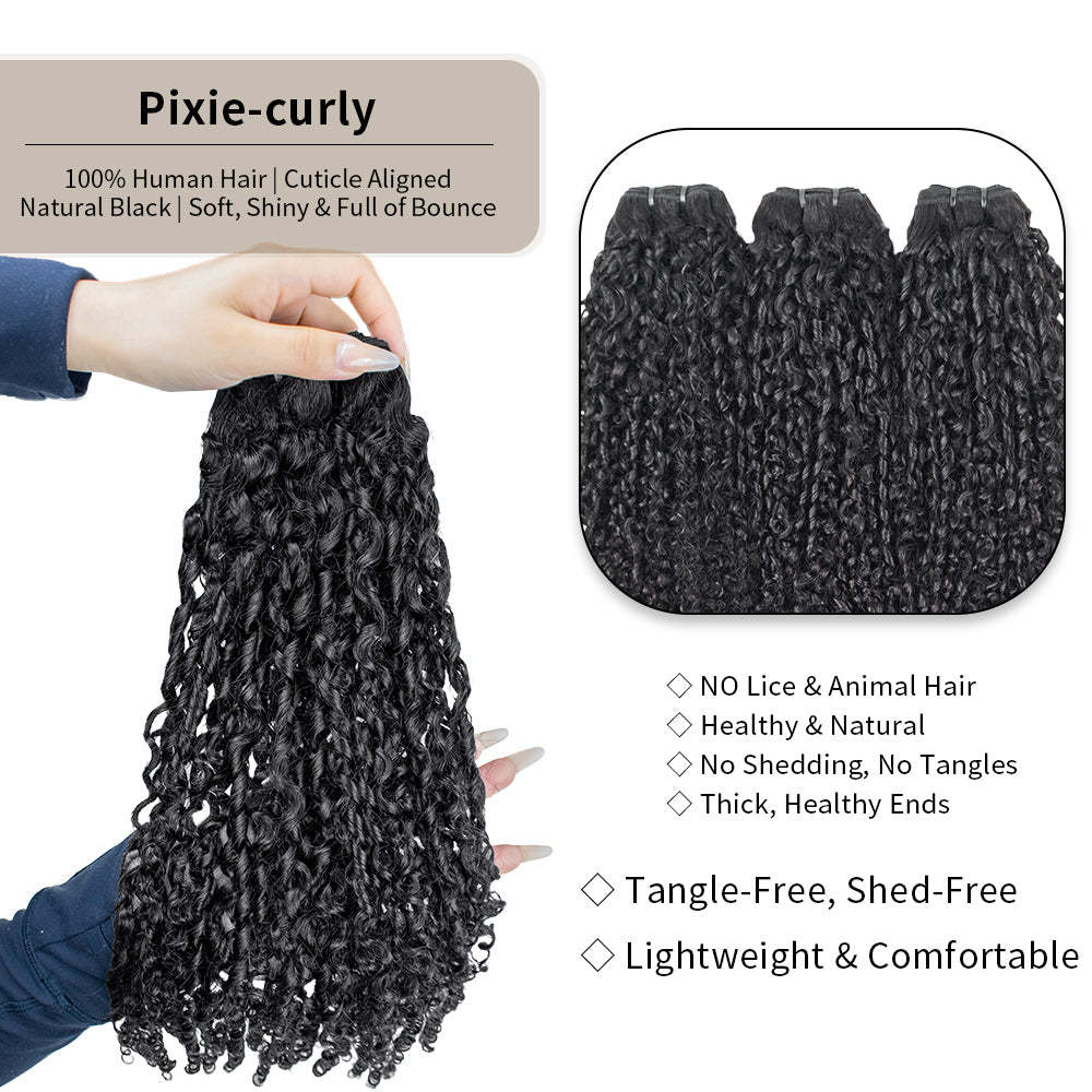 New Arrival Texture Vienamese Raw Hair Bundles Pixie Curly Pixel Curl 100% Real Human Hair High Quality Without any Chemical Processed