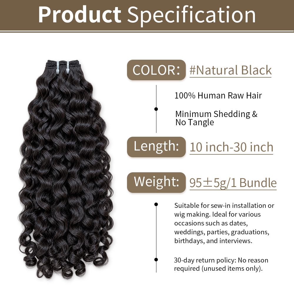 New Indian Curly Flat Band Virgin Hair Bundles 100% Real Human Hair High Quality Without any Chemical Processed