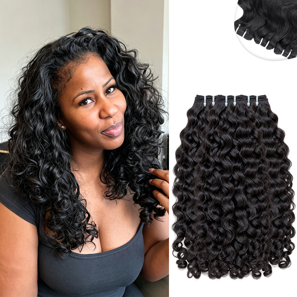 New Indian Curly Flat Band Virgin Hair Bundles 100% Real Human Hair High Quality Without any Chemical Processed