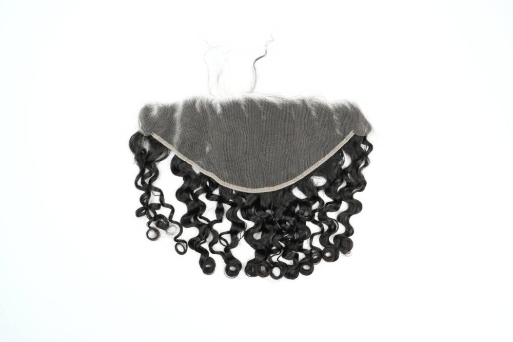 High Quality Raw Hair Indian Curly 5x5 Closure / 13x6 Frontal HD Lace 14inch 16inch 18inch