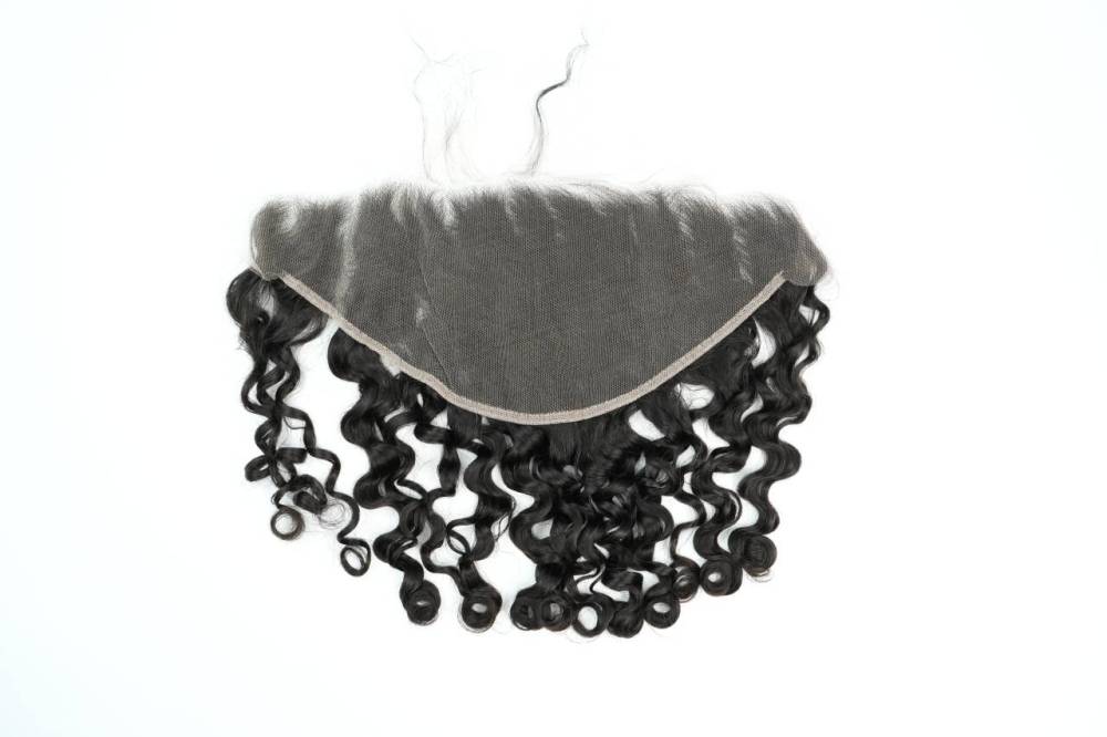High Quality Raw Hair Indian Curly 5x5 Closure / 13x6 Frontal HD Lace 14inch 16inch 18inch