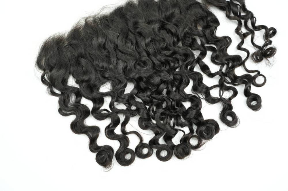 High Quality Raw Hair Indian Curly 5x5 Closure / 13x6 Frontal HD Lace 14inch 16inch 18inch
