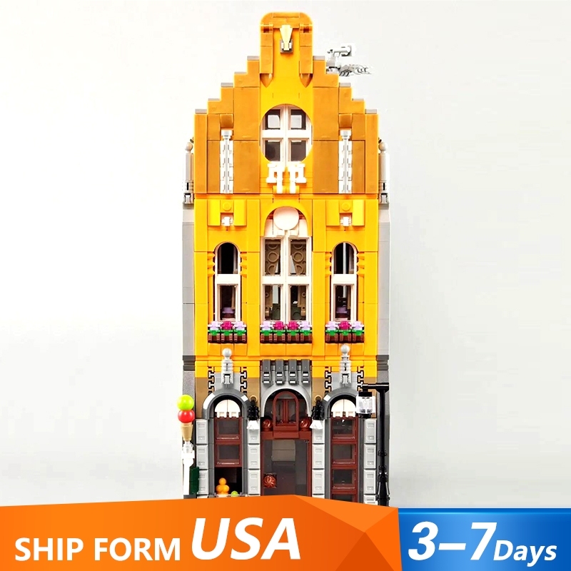 LR10003  City Street View Series Ice Cream Parlor Building Blocks 2605pcs Bricks Toys From China
