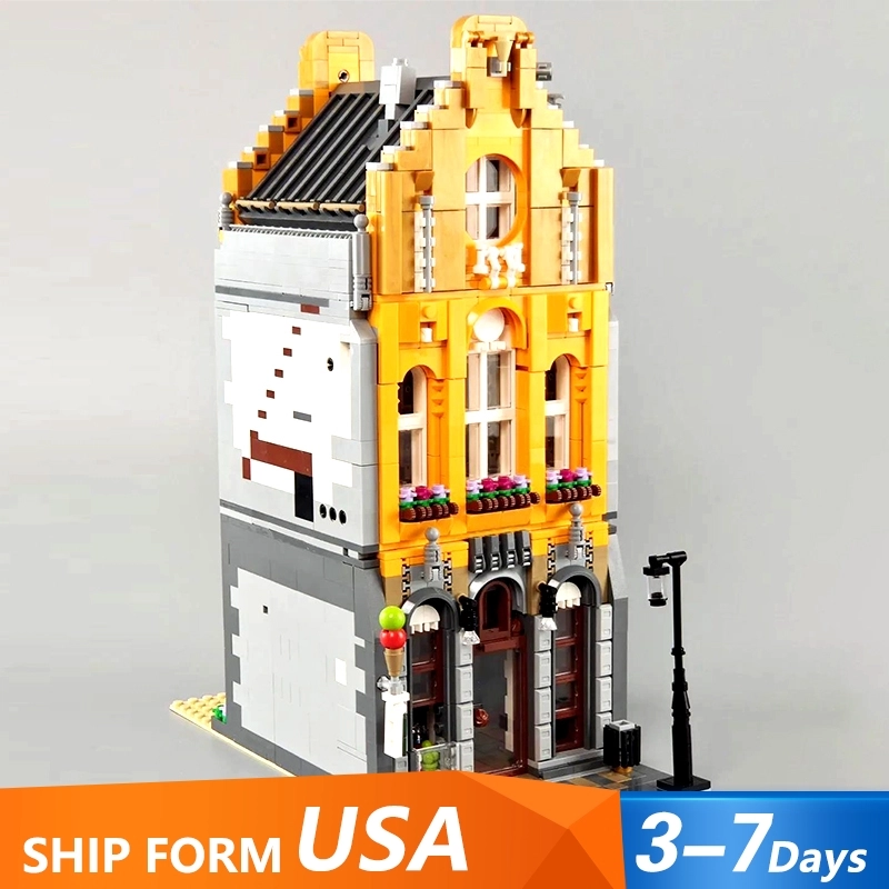 LR10003  City Street View Series Ice Cream Parlor Building Blocks 2605pcs Bricks Toys From China