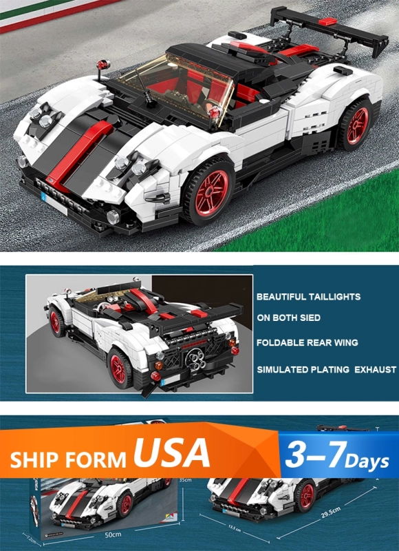 MouldKing 13105 Pagani Zonda Cinque Roadster Moc-22208 Bulding Blocks Bricks Toys Gifts From China