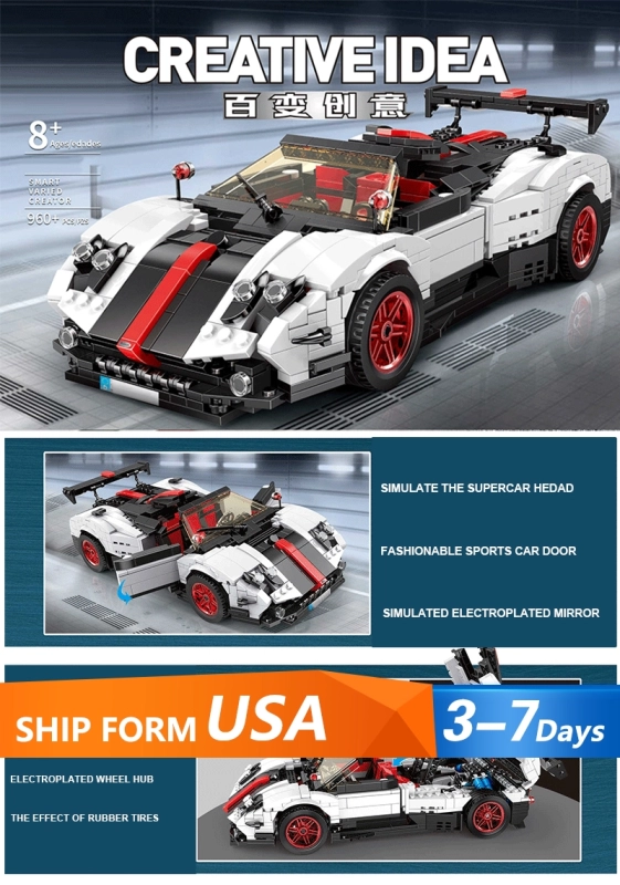 MouldKing 13105 Pagani Zonda Cinque Roadster Moc-22208 Bulding Blocks Bricks Toys Gifts From China