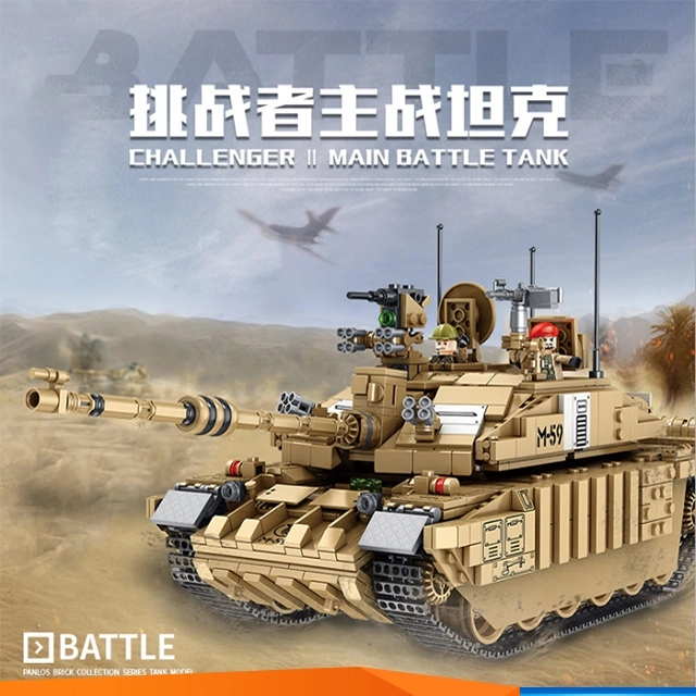 PANLOS 632008 Military Series British Challenger Main Battle Tank Puzzle Assembled Building Block Toys From China